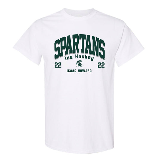 Michigan State - NCAA Men's Ice Hockey : Isaac Howard - Classic Fashion Shersey T-Shirt-0