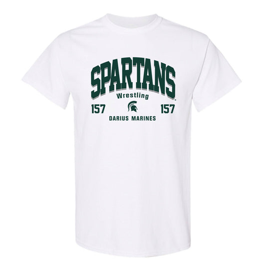 Michigan State - NCAA Wrestling : Darius Marines - Classic Fashion Shersey T-Shirt-0