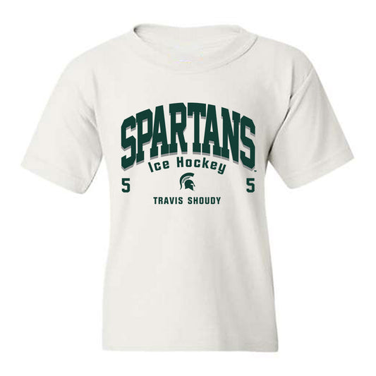 Michigan State - NCAA Men's Ice Hockey : Travis Shoudy - Classic Fashion Shersey Youth T-Shirt-0