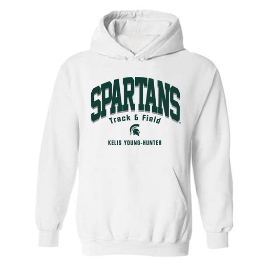 Michigan State - NCAA Women's Track & Field : Kelis Young-Hunter - Classic Fashion Shersey Hooded Sweatshirt-0