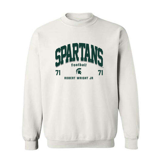 Michigan State - NCAA Football : Robert Wright Jr - Classic Fashion Shersey Crewneck Sweatshirt-0