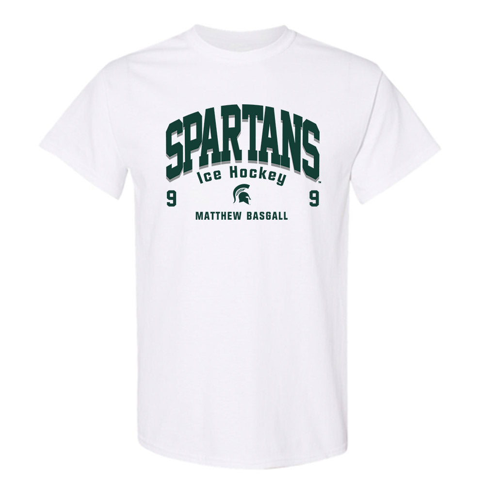 Michigan State - NCAA Men's Ice Hockey : Matthew Basgall - Classic Fashion Shersey T-Shirt-0