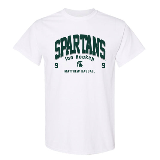 Michigan State - NCAA Men's Ice Hockey : Matthew Basgall - Classic Fashion Shersey T-Shirt-0