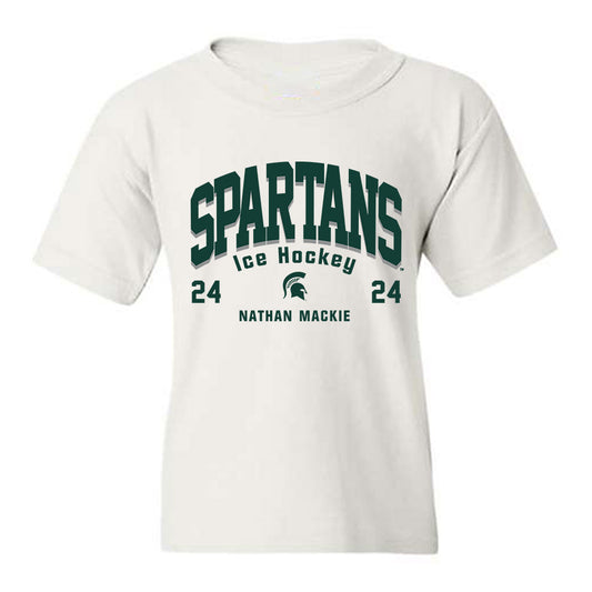 Michigan State - NCAA Men's Ice Hockey : Nathan Mackie - Classic Fashion Shersey Youth T-Shirt-0