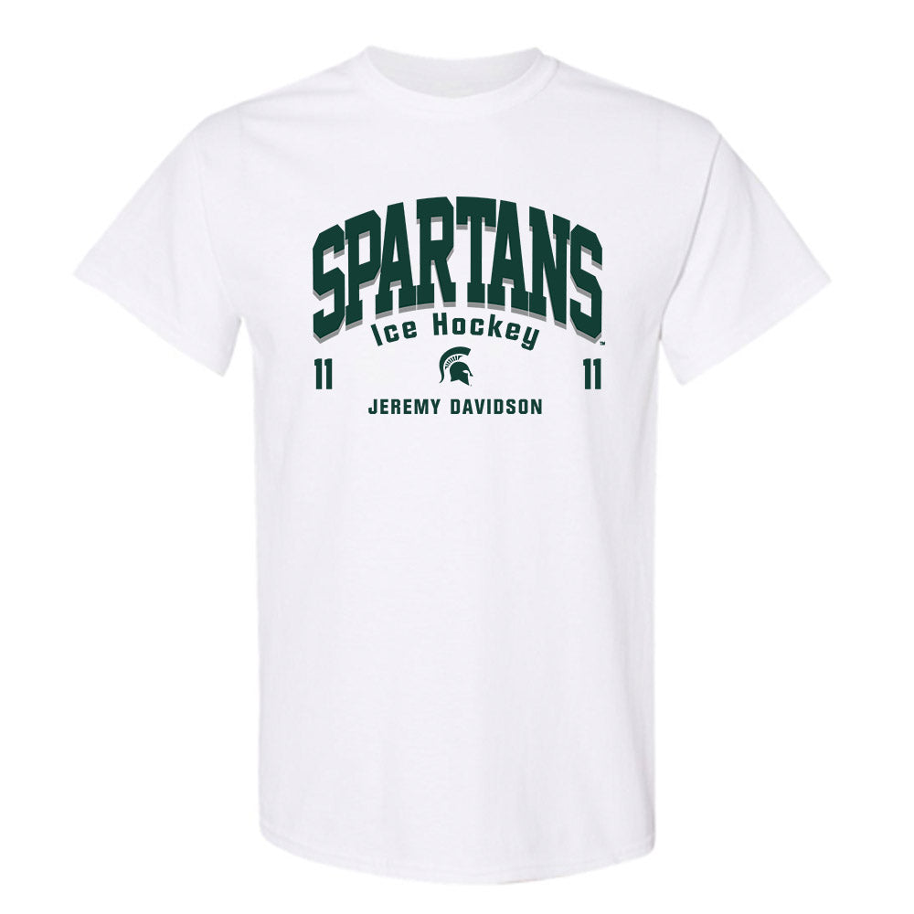 Michigan State - NCAA Men's Ice Hockey : Jeremy Davidson - Classic Fashion Shersey T-Shirt-0