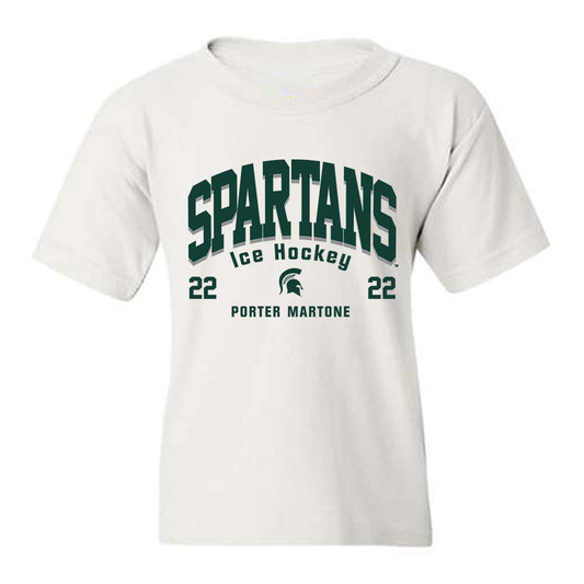 Michigan State - NCAA Men's Ice Hockey : Porter Martone - Classic Fashion Shersey Youth T-Shirt-0
