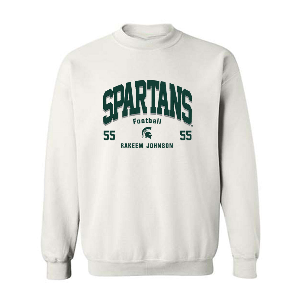 Michigan State - NCAA Football : Rakeem Johnson - Classic Fashion Shersey Crewneck Sweatshirt-0