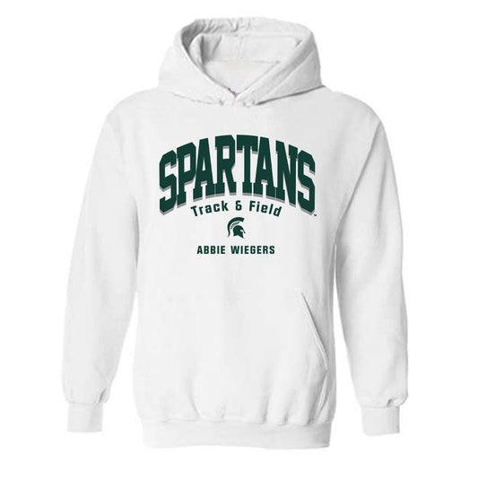 Michigan State - NCAA Women's Track & Field : Abbie Wiegers - Classic Fashion Shersey Hooded Sweatshirt-0