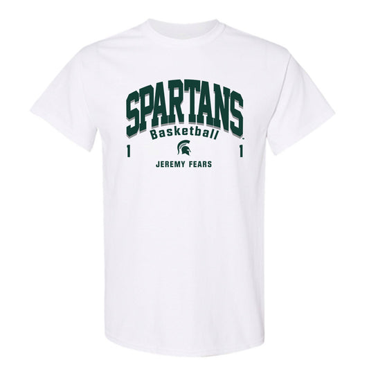 Michigan State - NCAA Men's Basketball : Jeremy Fears - Classic Fashion Shersey T-Shirt-0