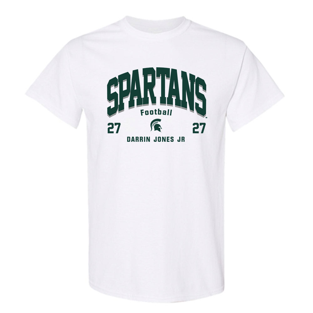 Michigan State - NCAA Football : Darrin Jones Jr - Classic Fashion Shersey T-Shirt-0