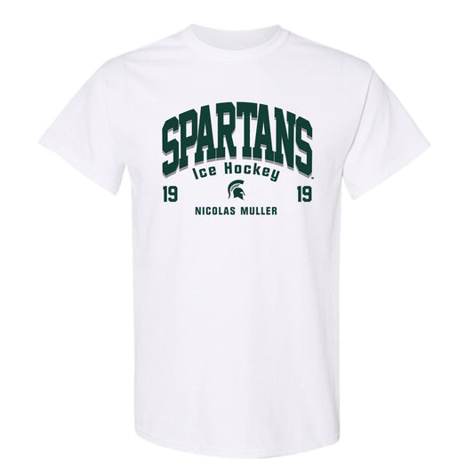 Michigan State - NCAA Men's Ice Hockey : Nicolas Muller - Classic Fashion Shersey T-Shirt-0