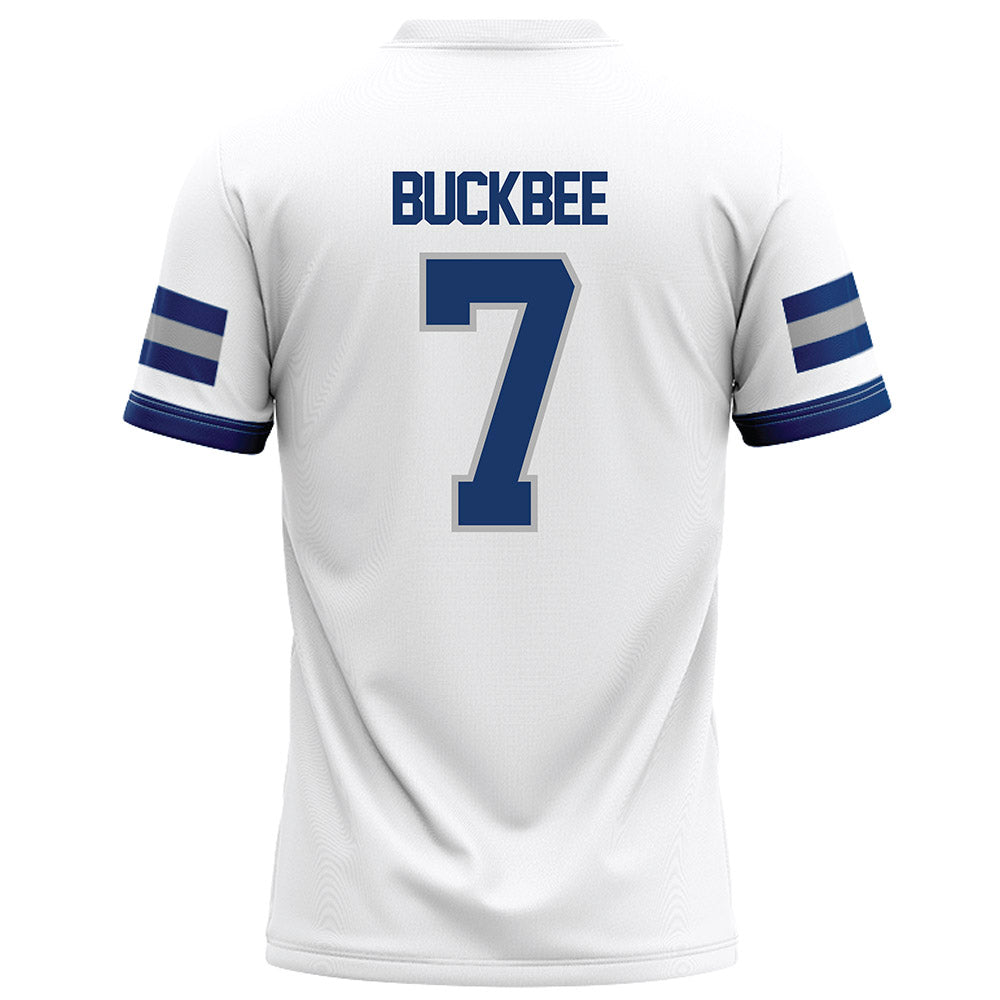 Drake - NCAA Football : Trey Buckbee - White Football Jersey-1