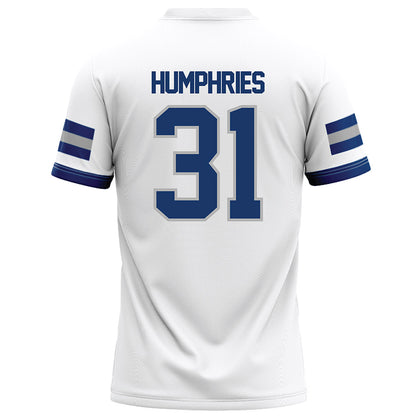 Drake - NCAA Football : Nick Humphries - White Football Jersey-1