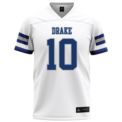 Drake - NCAA Football : Christian Aguilar - White Football Jersey-0