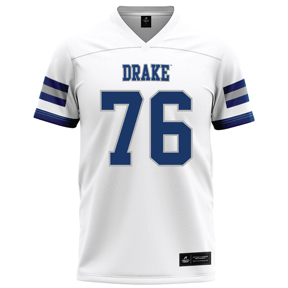 Drake - NCAA Football : Jackson Reasoner - White Football Jersey-0
