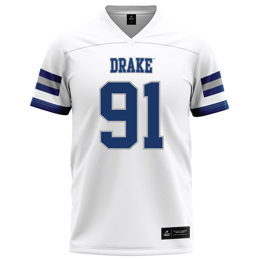 Drake - NCAA Football : Griffin Kollhoff - White Football Jersey-0