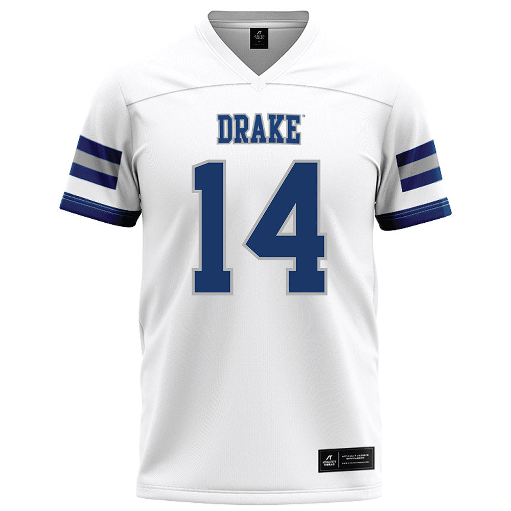 Drake - NCAA Football : Tommy Williams - White Football Jersey-0