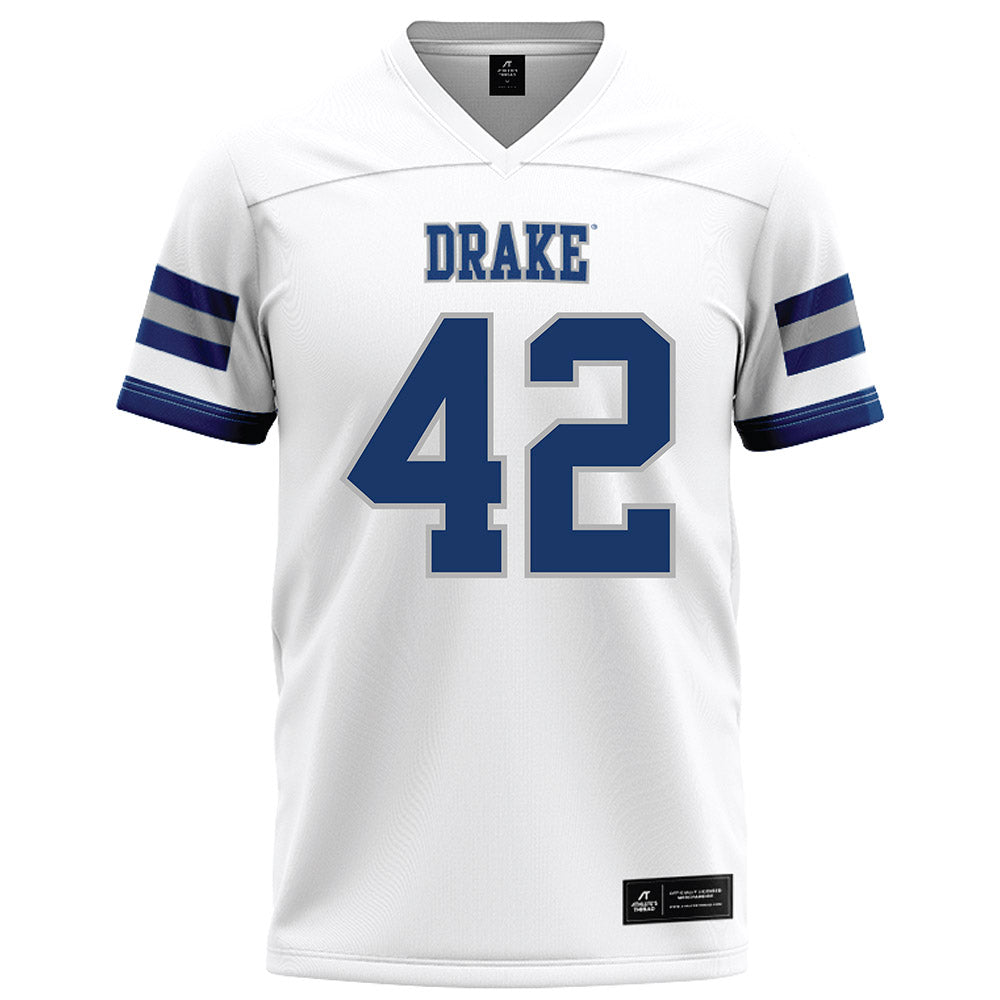 Drake - NCAA Football : Davion Cherwin - White Football Jersey-0