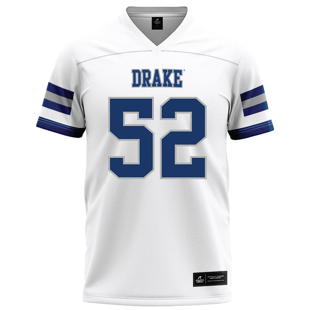 Drake - NCAA Football : Sebastian Adamski - White Football Jersey-0