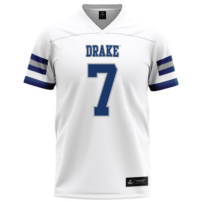 Drake - NCAA Football : Trey Buckbee - White Football Jersey-0