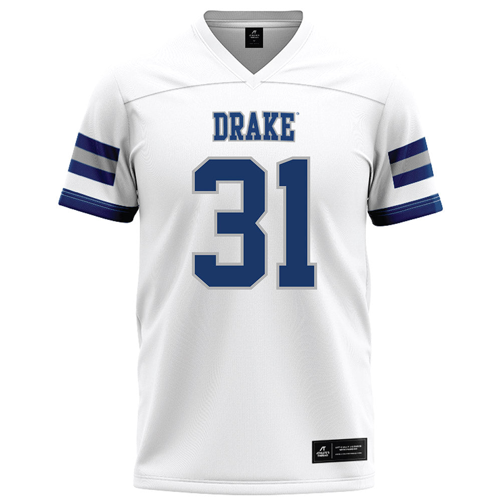 Drake - NCAA Football : Nick Humphries - White Football Jersey-0