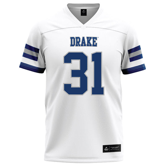 Drake - NCAA Football : Nick Humphries - White Football Jersey-0
