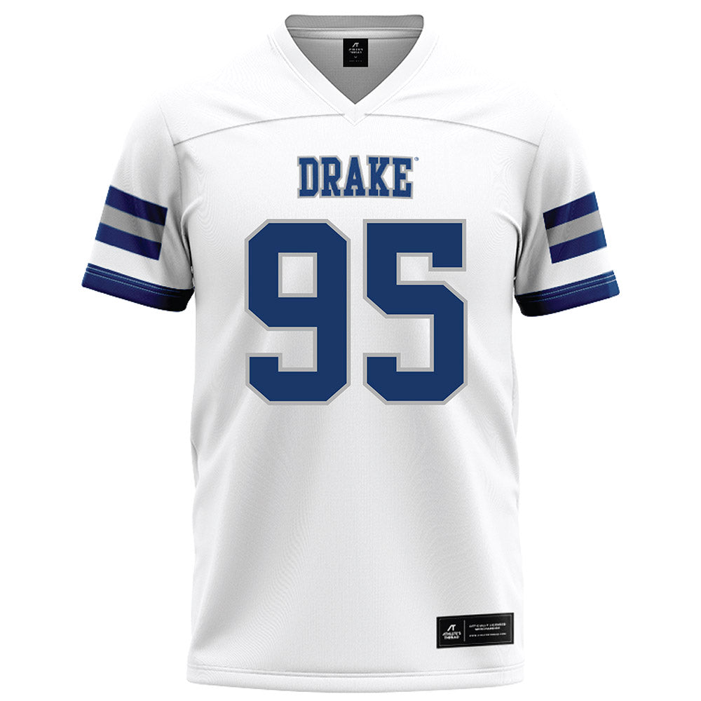 Drake - NCAA Football : Cole Sigler - White Football Jersey-0