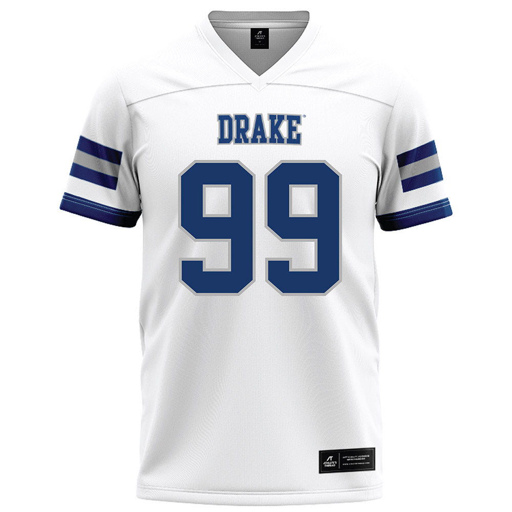 Drake - NCAA Football : Ryan Schroeder - White Football Jersey-0