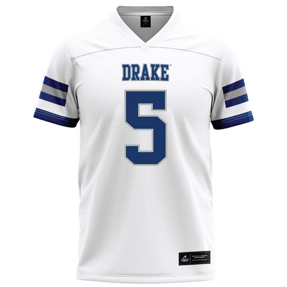 Drake - NCAA Football : CJ Grisar - White Football Jersey-0