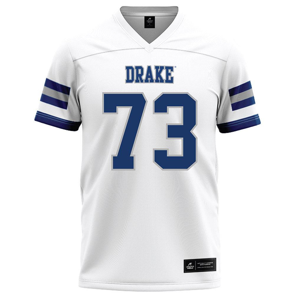 Drake - NCAA Football : Tyler Tortorich - White Football Jersey-0