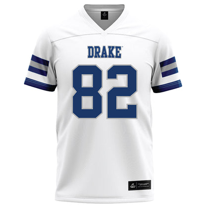 Drake - NCAA Football : Tyler Nansel - White Football Jersey-0