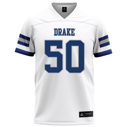 Drake - NCAA Football : Gene Blalock III - White Football Jersey-0