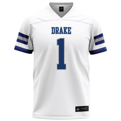 Drake - NCAA Football : Ethan Zager - White Football Jersey-0