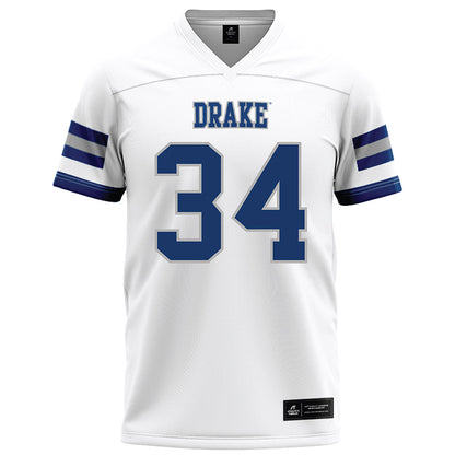 Drake - NCAA Football : Luke Thompson - White Football Jersey-0
