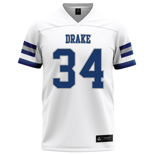 Drake - NCAA Football : Luke Thompson - White Football Jersey-0