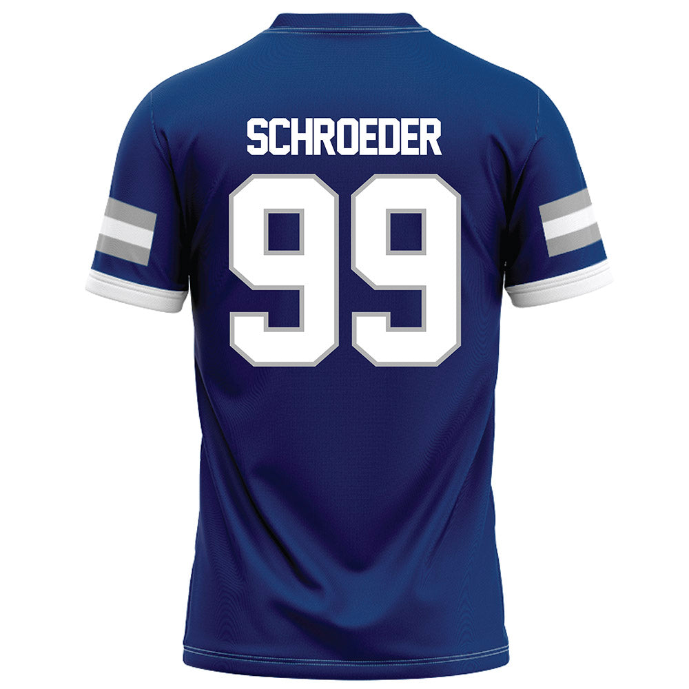 Drake - NCAA Football : Ryan Schroeder - Royal Football Jersey