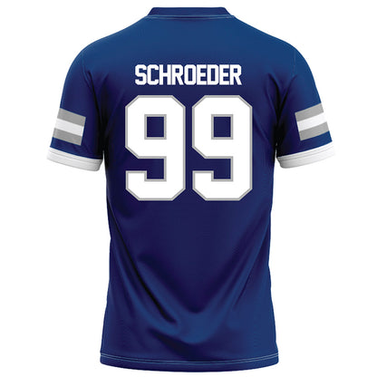 Drake - NCAA Football : Ryan Schroeder - Royal Football Jersey