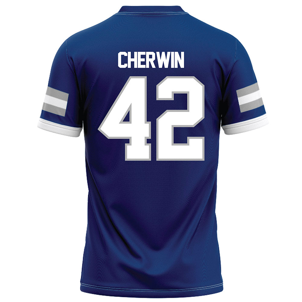 Drake - NCAA Football : Davion Cherwin - Royal Football Jersey-1