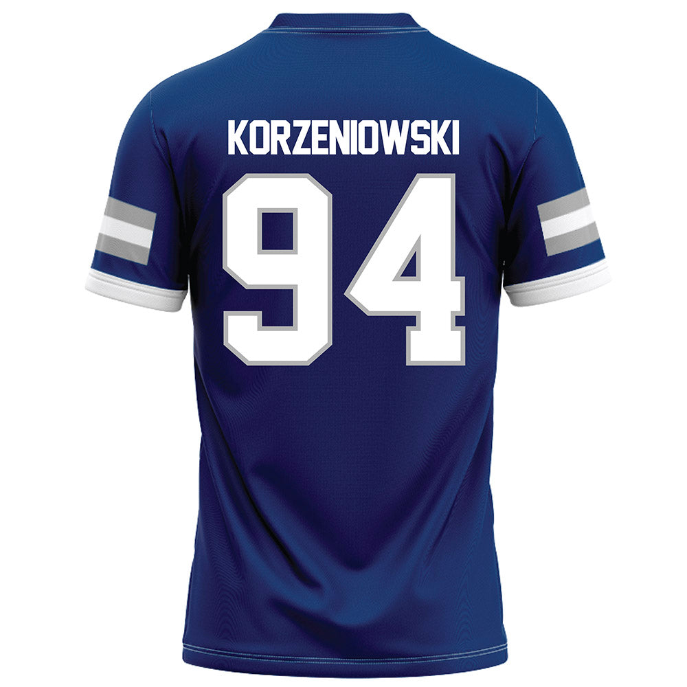 Drake - NCAA Football : Nolan Korzeniowski - Royal Football Jersey