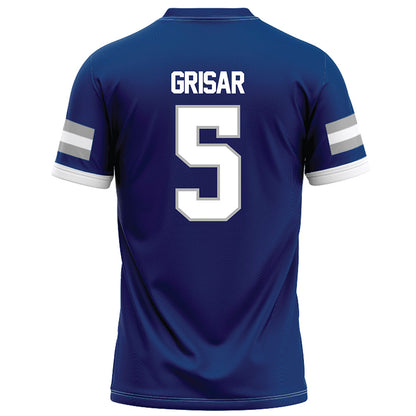 Drake - NCAA Football : CJ Grisar - Royal Football Jersey