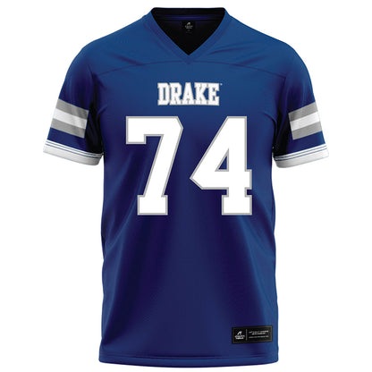 Drake - NCAA Football : Justin Newman - Royal Football Jersey