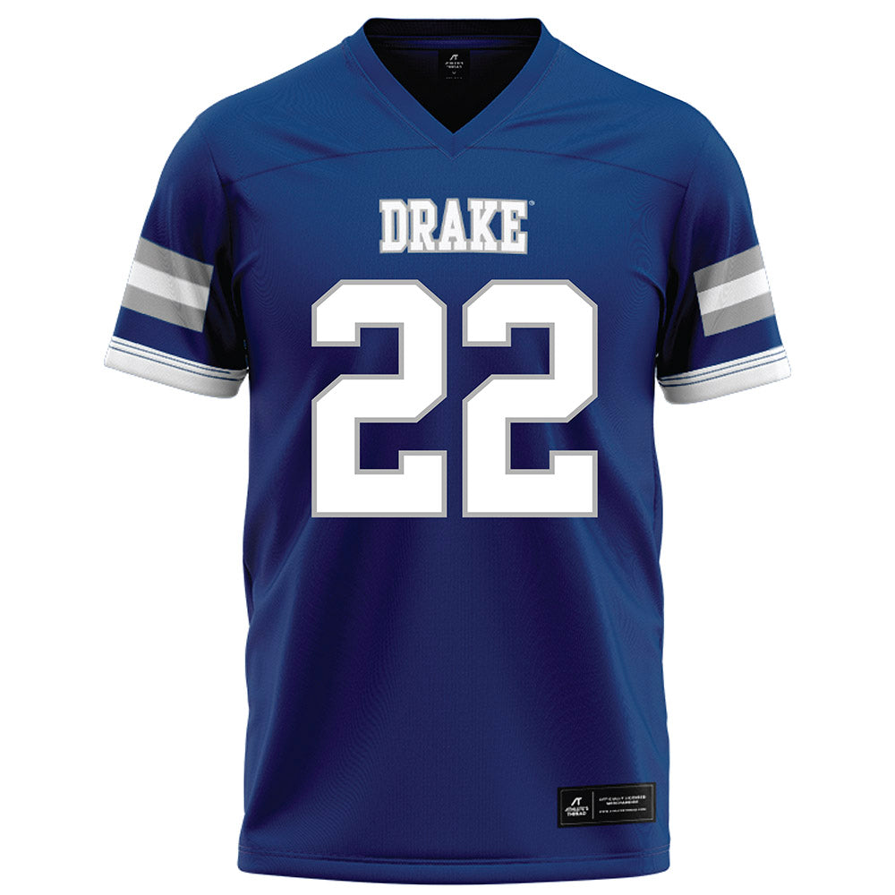 Drake - NCAA Football : Derrick Bunkelman - Royal Football Jersey-0