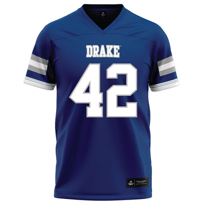 Drake - NCAA Football : Davion Cherwin - Royal Football Jersey-0