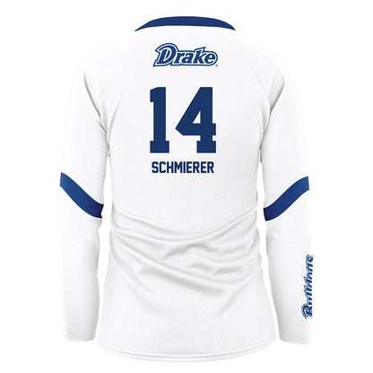 Drake - NCAA Women's Volleyball : Addie Schmierer - White Volleyball Jersey