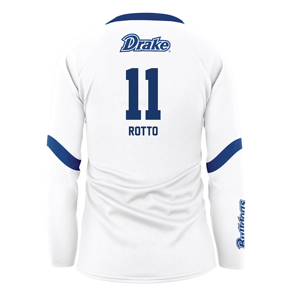 Drake - NCAA Women's Volleyball : Thea Rotto - White Volleyball Jersey