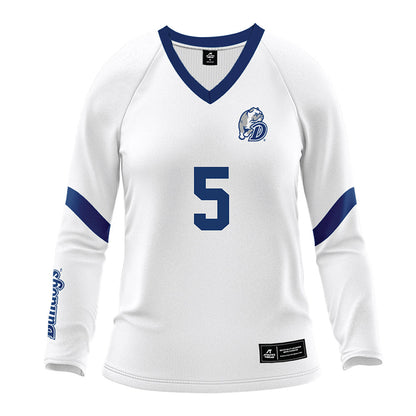 Drake - NCAA Women's Volleyball : Macy Daufeldt - White Volleyball Jersey