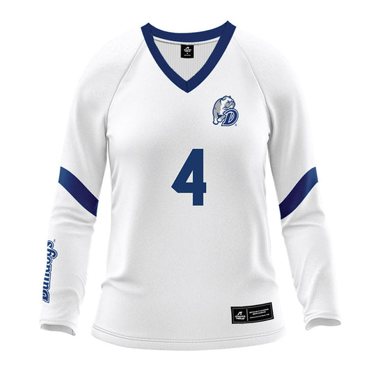 Drake - NCAA Women's Volleyball : Aniyah Davis - White Volleyball Jersey