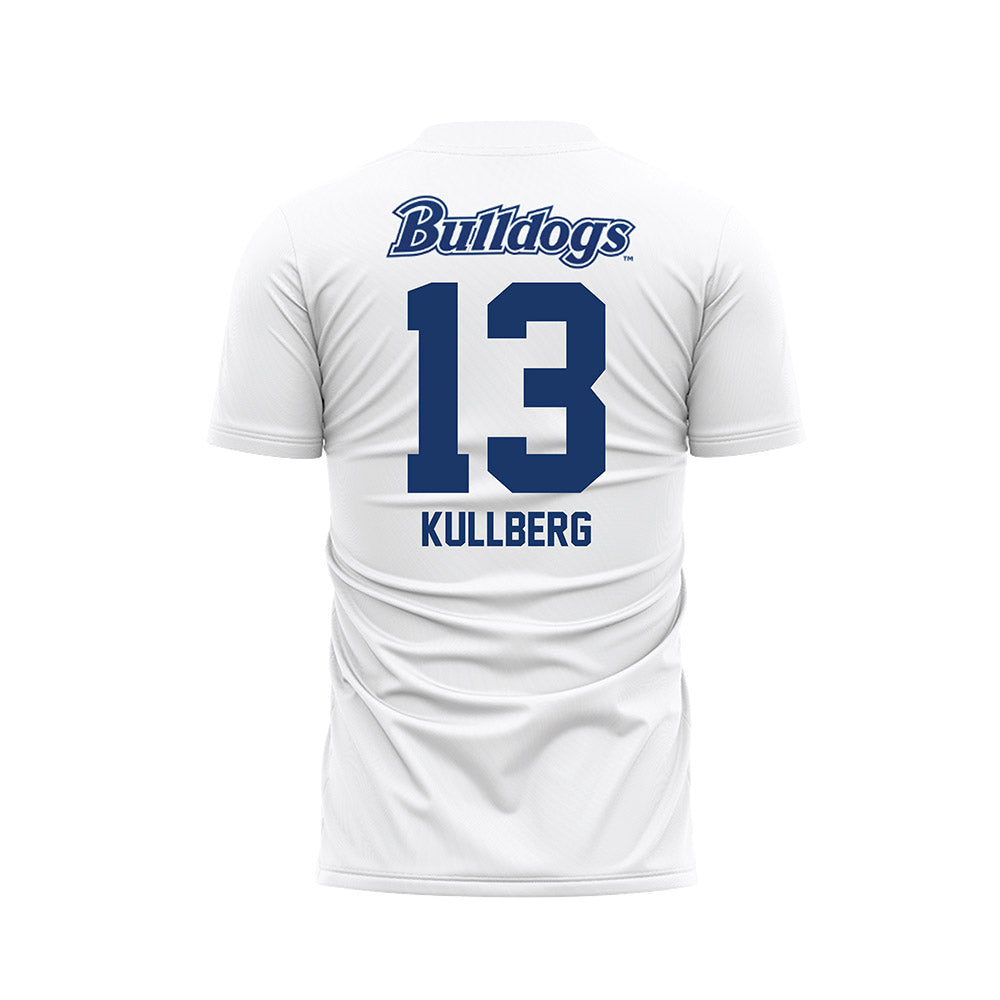 Drake - NCAA Women's Soccer : Lauren Kullberg - White Soccer Jersey-1