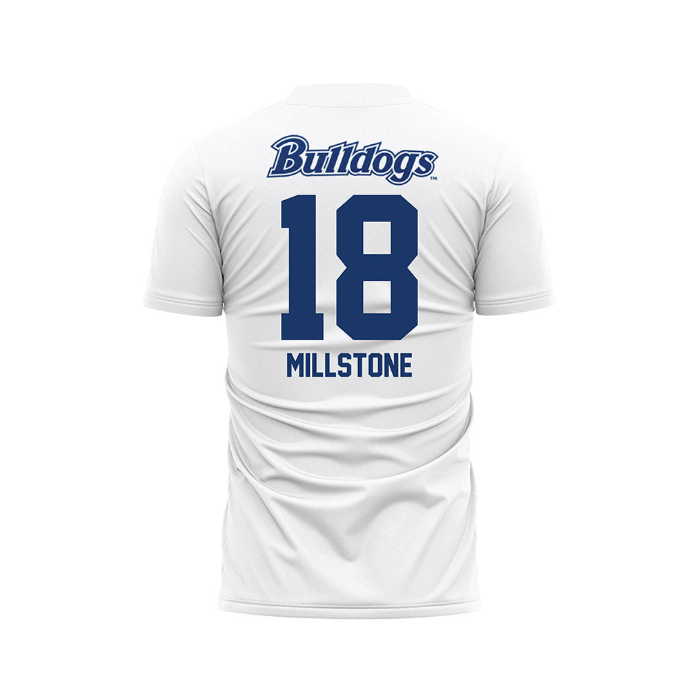 Drake - NCAA Women's Soccer : Paige Millstone - White Soccer Jersey-1