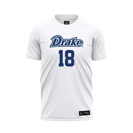 Drake - NCAA Women's Soccer : Paige Millstone - White Soccer Jersey-0
